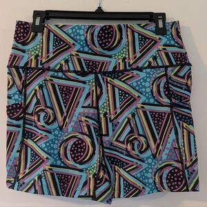 Constantly Varied Gear Teal and Pink Geometric Shorts